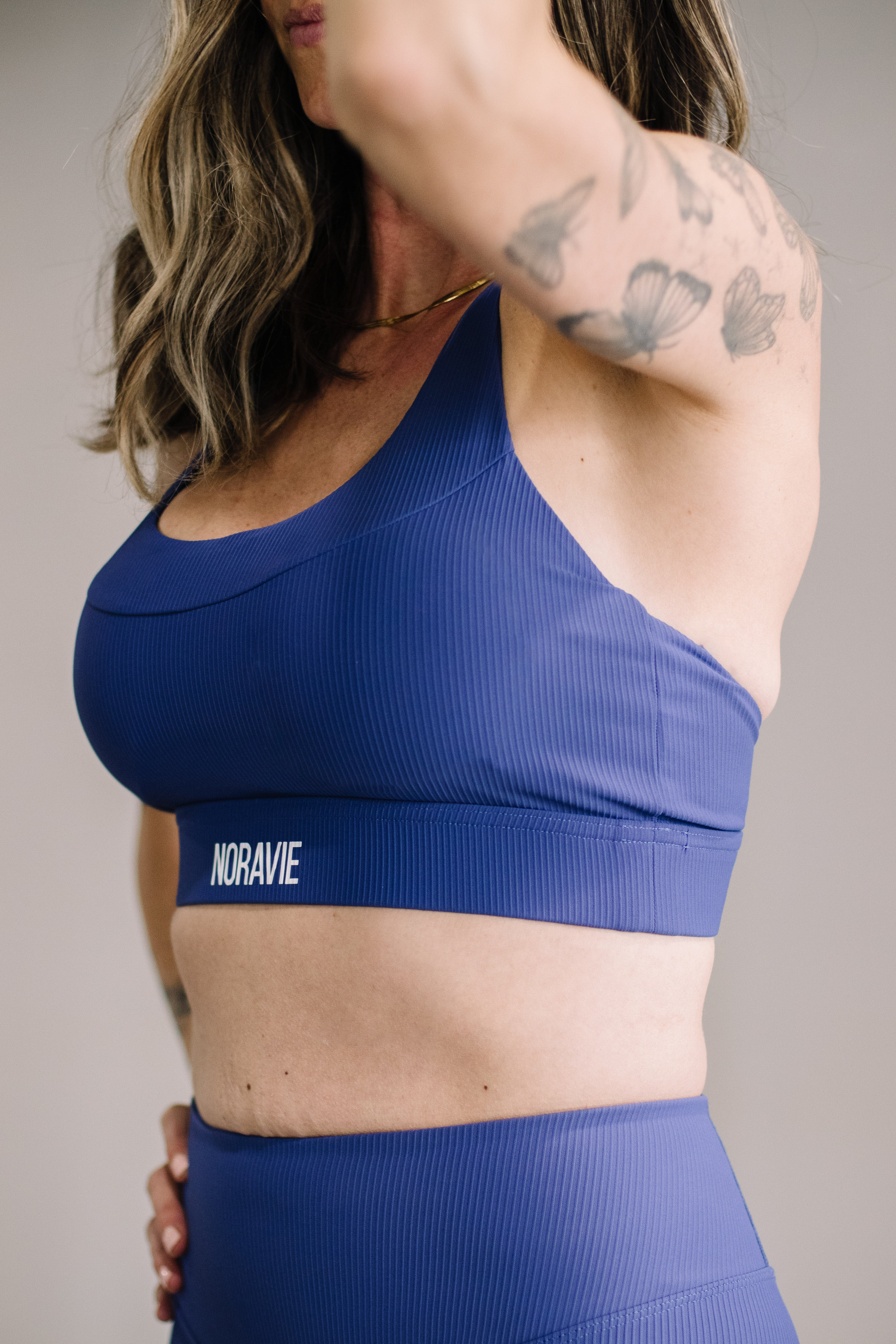 Peacekeeper Ribbed Padded Open Back Bra - Noravie