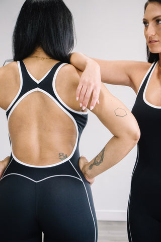No Repeats Open Back Flare Bodysuit - Noravie
