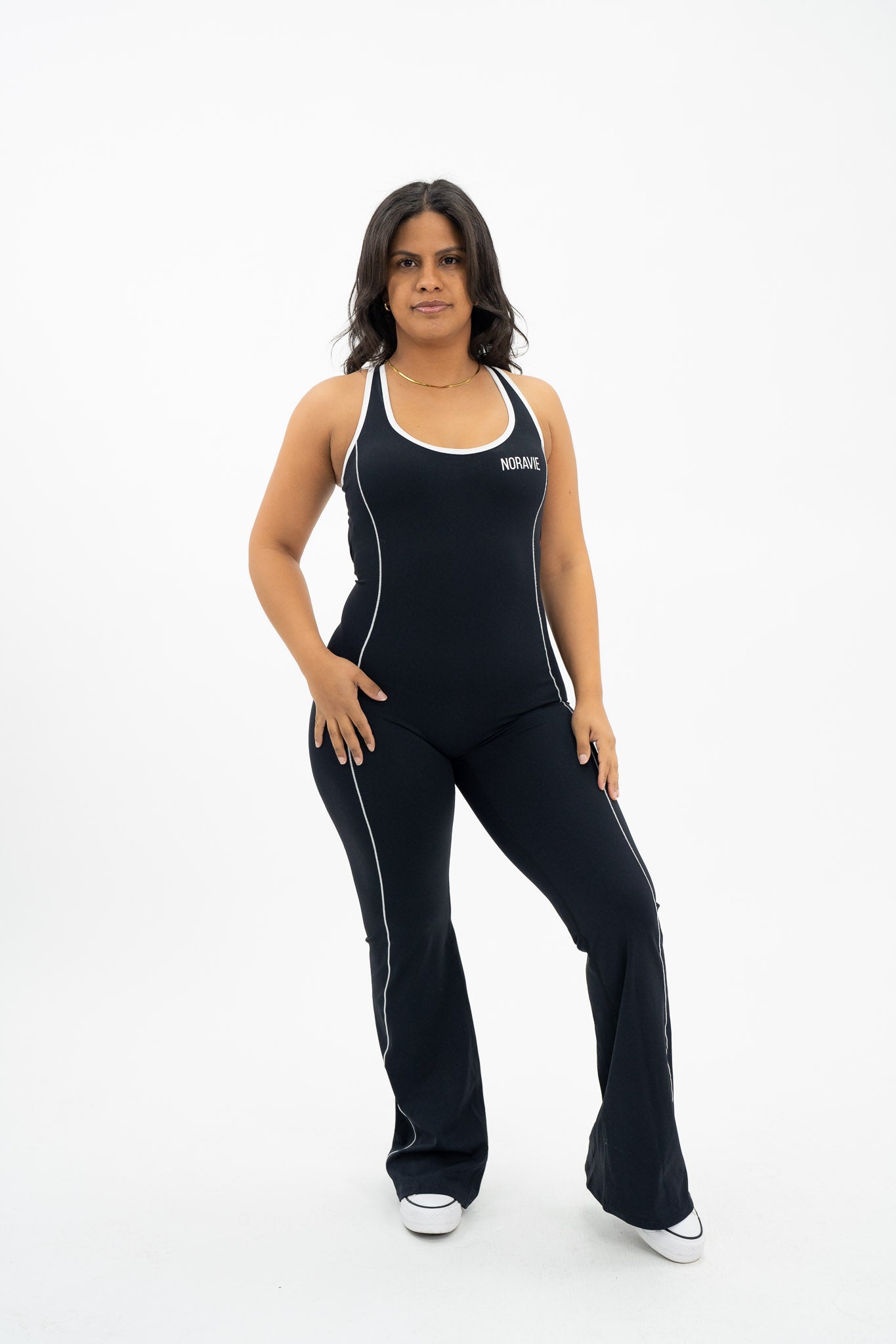 No Repeats Open Back Flare Bodysuit - Noravie