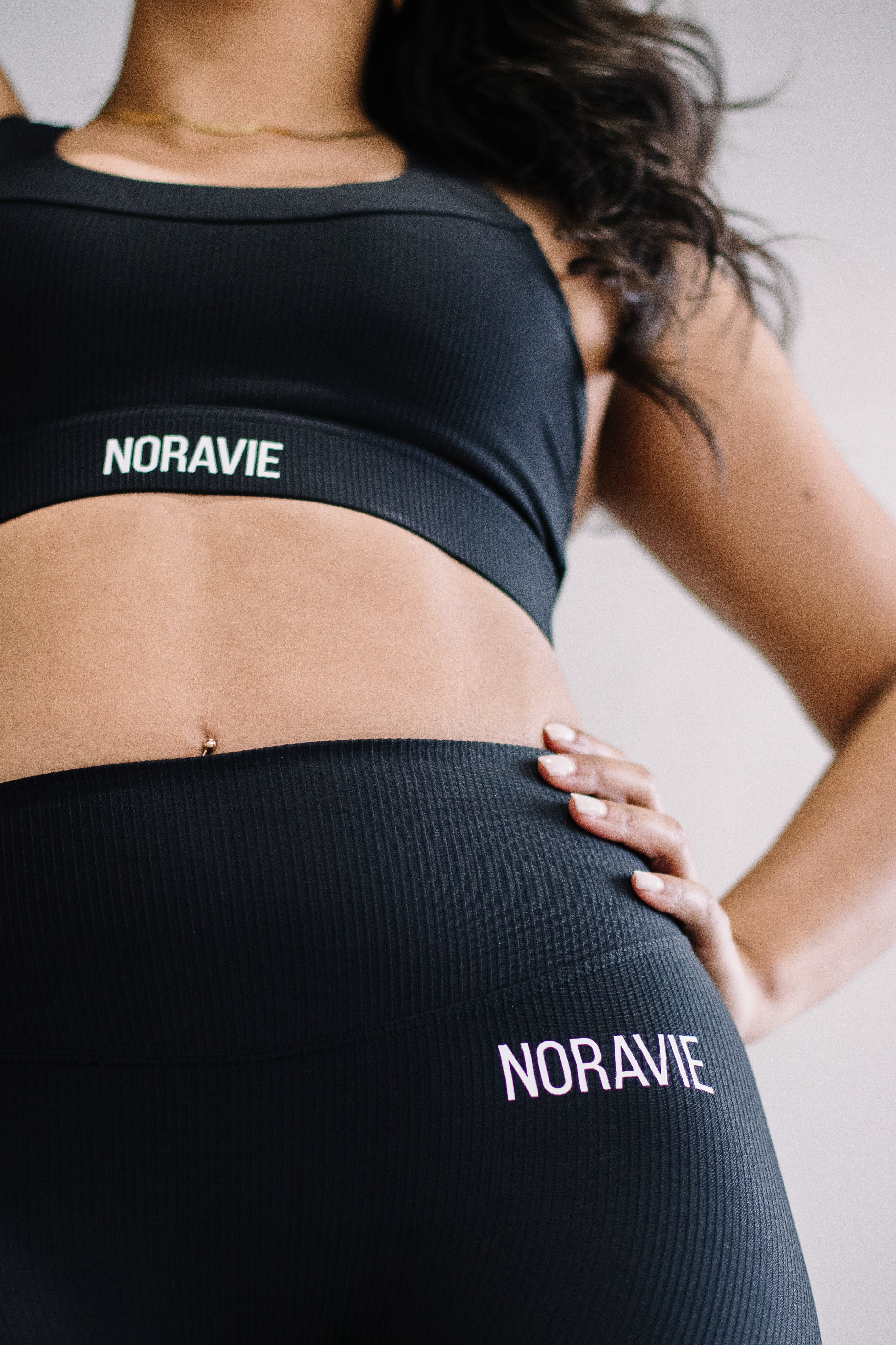 Peacekeeper Ribbed Padded Open Back Bra - Noravie
