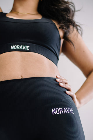 Peacekeeper Ribbed Padded Open Back Bra - Noravie