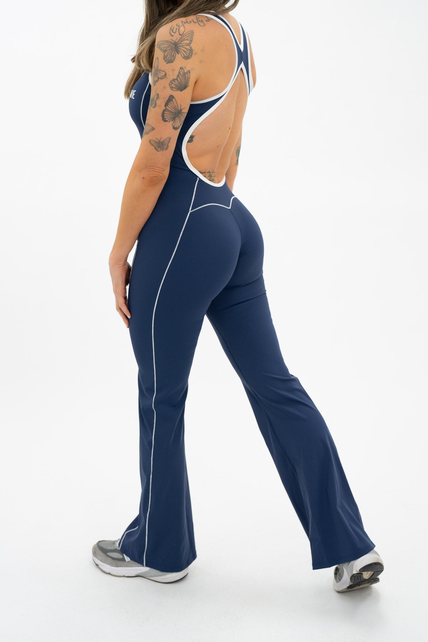 No Repeats Open Back Flare Bodysuit - Noravie