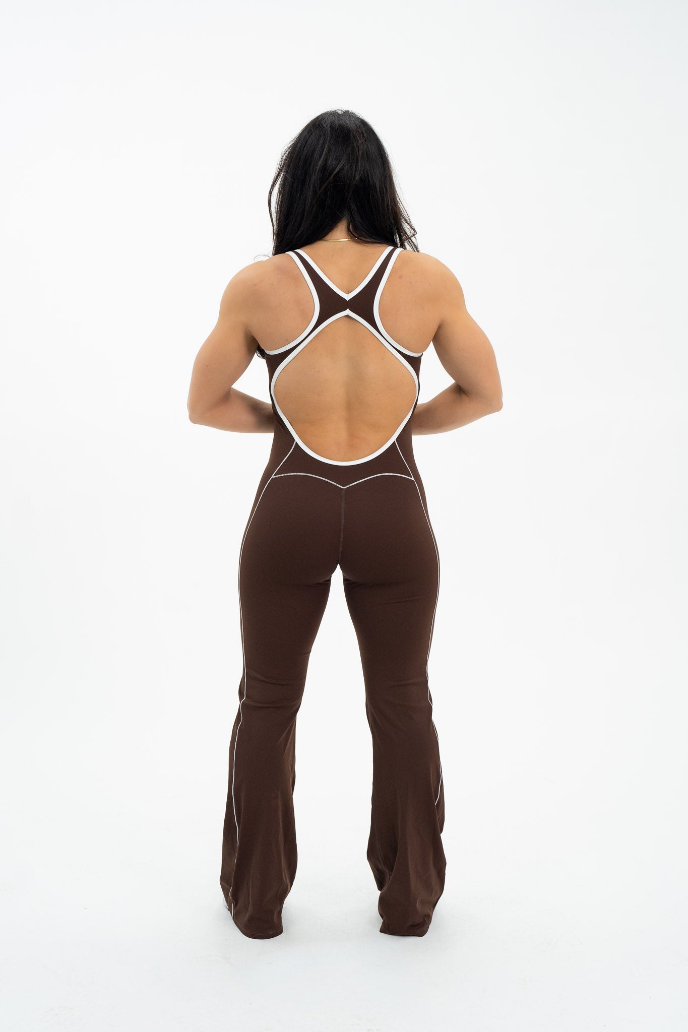 No Repeats Open Back Flare Bodysuit - Noravie