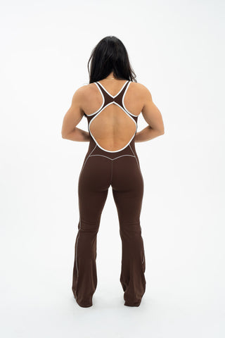 No Repeats Open Back Flare Bodysuit - Noravie