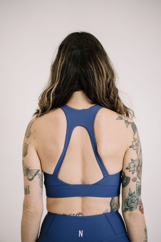Peacekeeper Ribbed Padded Open Back Bra