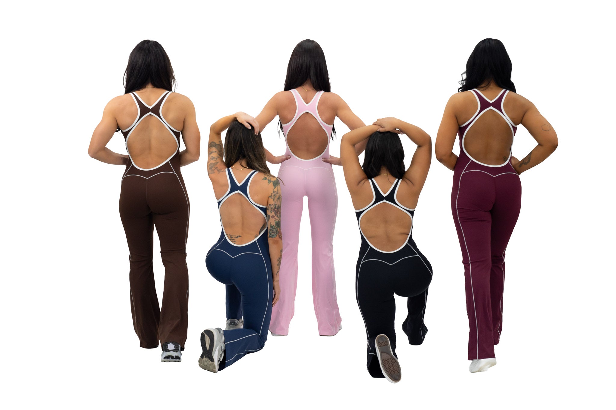 No Repeats Open Back Flare Bodysuit - Noravie