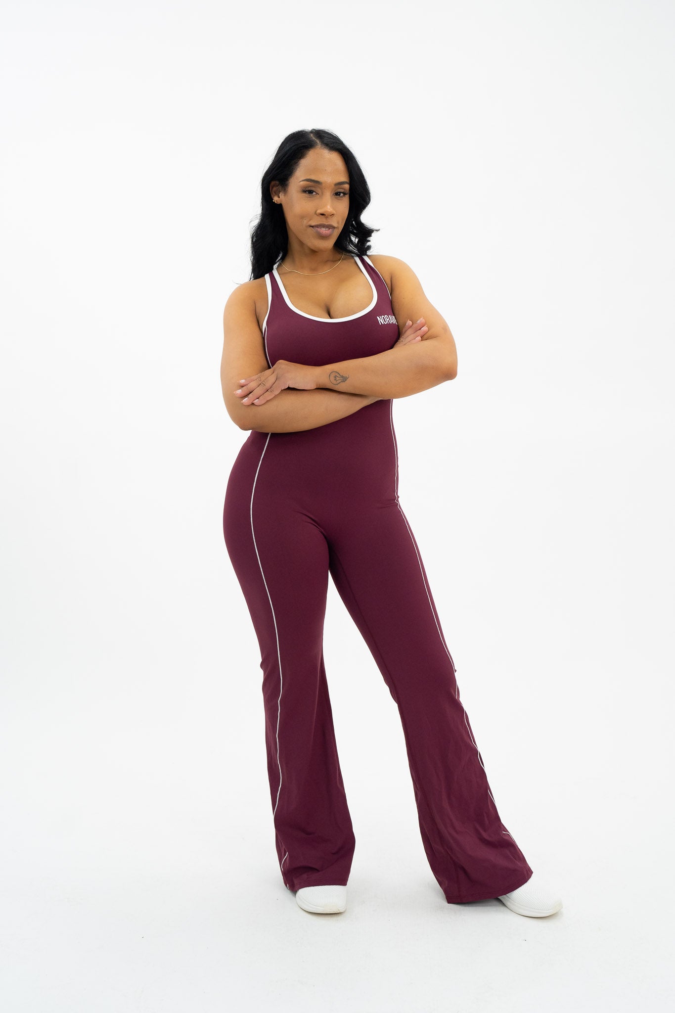 No Repeats Open Back Flare Bodysuit - Noravie