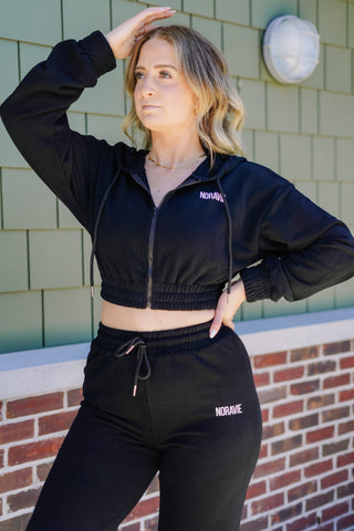 Zen Crop Zip Up Hoodie