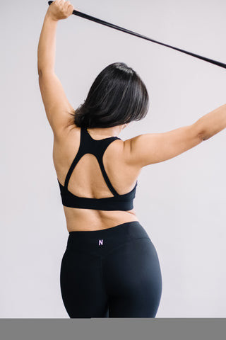 Peacekeeper Ribbed Padded Open Back Bra - Noravie